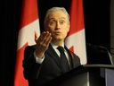 Federal Finance Minister François-Philippe Champagne speaks with reporters in Ottawa as the Carney government tables its first budget on Tuesday, Nov. 4. Photo: Adam Huras/Brunswick News