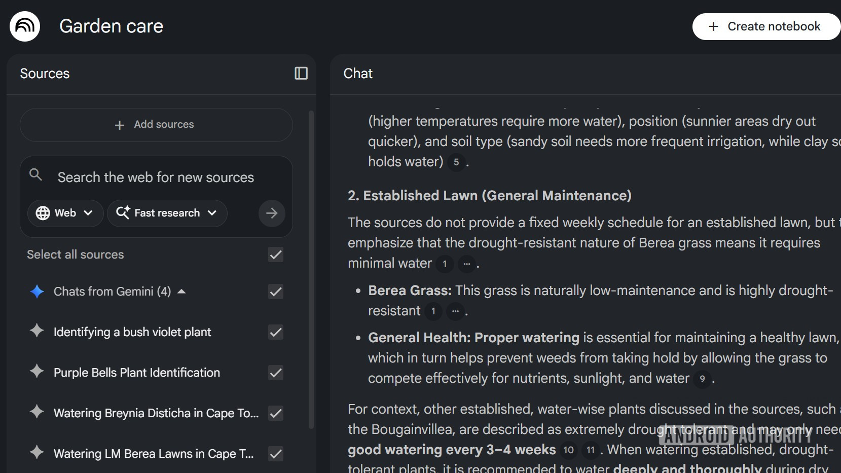 chats with gemini selected as a source in notebooklm