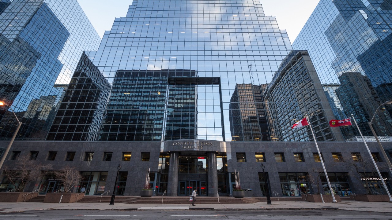 Street-level image of the Constitution Square building