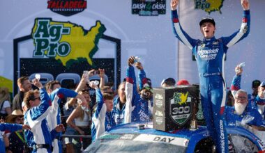 Corey Day earns first career NASCAR O'Reilly win in chaotic Talladega finish