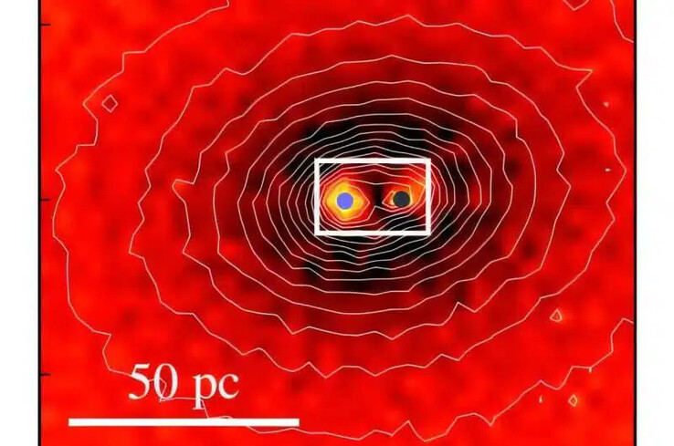 An image showing the double nucleus in NGC 4486B.