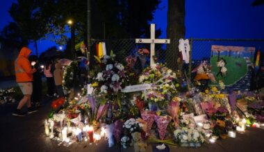 Protesters outside Vancouver's Lapu Lapu festival marking 1 year after 11 were killed