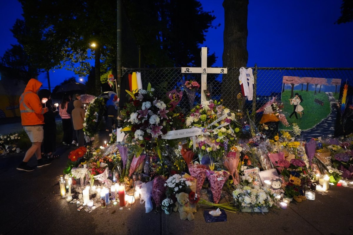 Protesters outside Vancouver's Lapu Lapu festival marking 1 year after 11 were killed