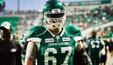 'Never stop believing': Dan Clark reflects on journey to Saskatchewan Roughriders' Plaza of Honour