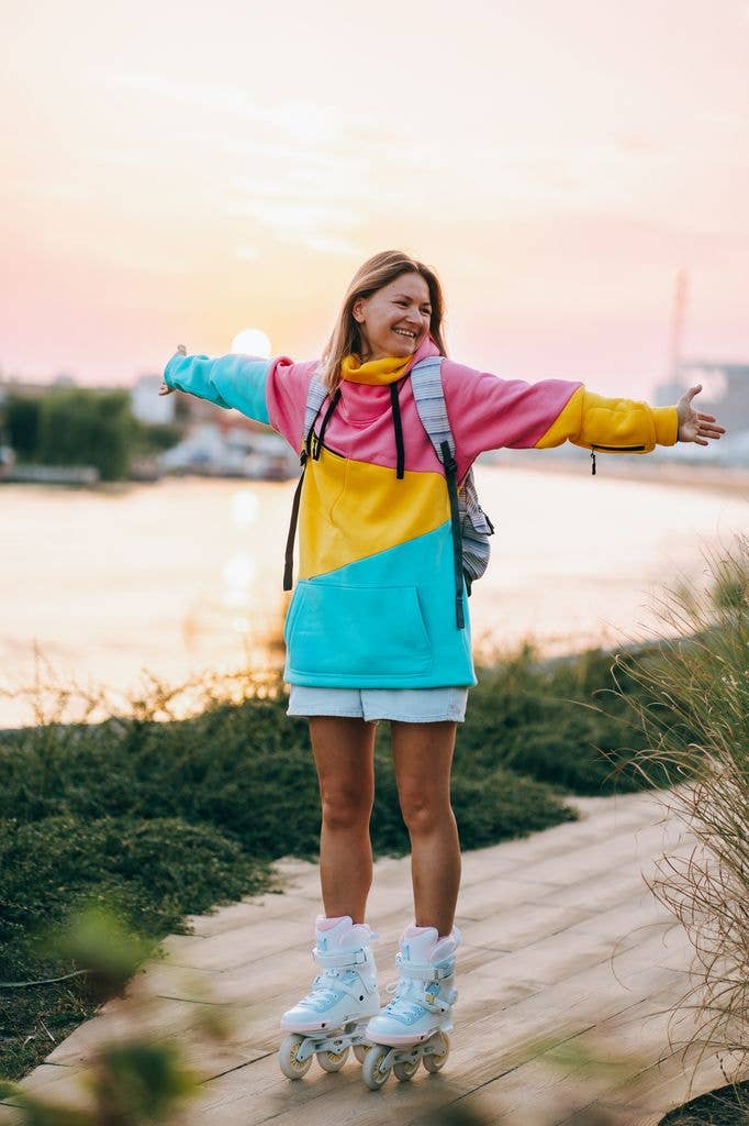 rollerblading woman