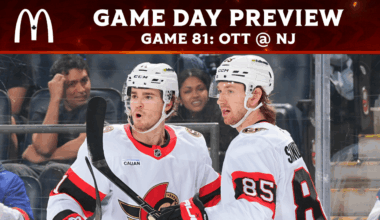 Sens head to New Jersey in search of fifth straight win