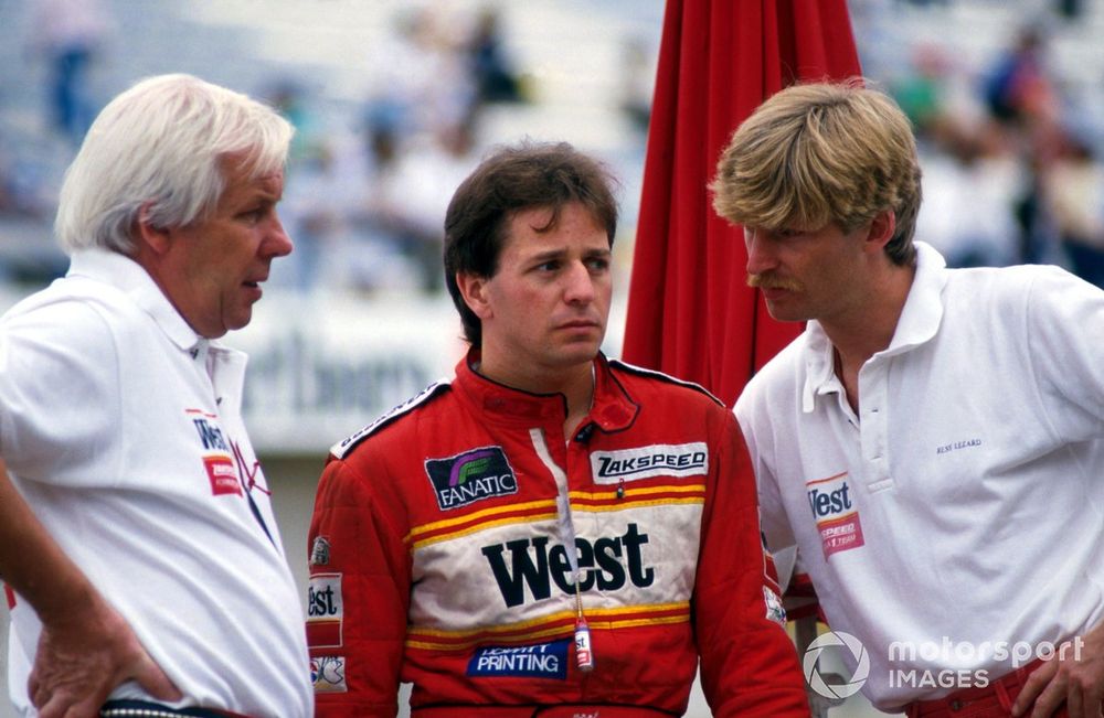 Erich Zakowski, Zakspeed Team Principal and Martin Brundle
