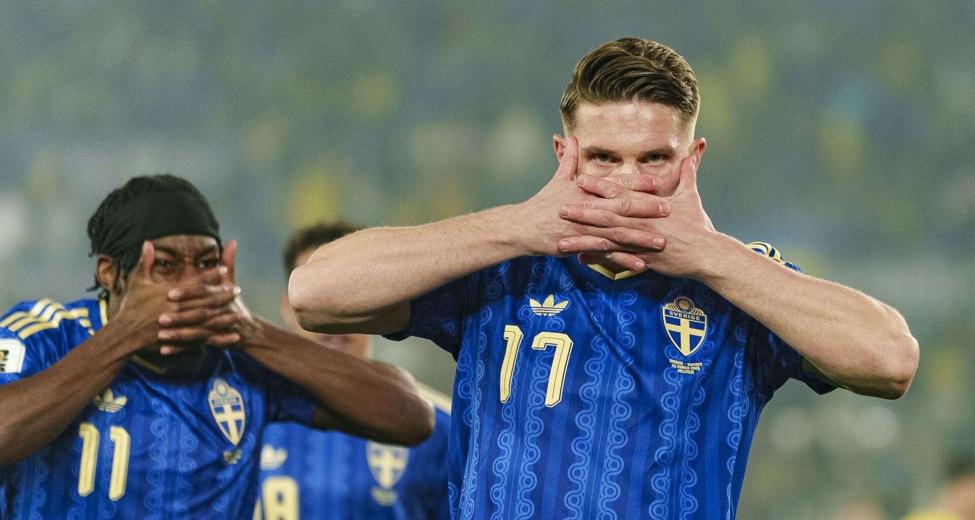 Sweden's Viktor Gyokeres celebrating during World Cup 2026 qualifying