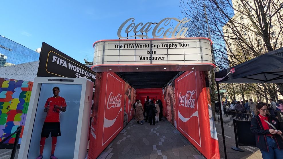 fifa world cup trophy tour coca cola vancouver