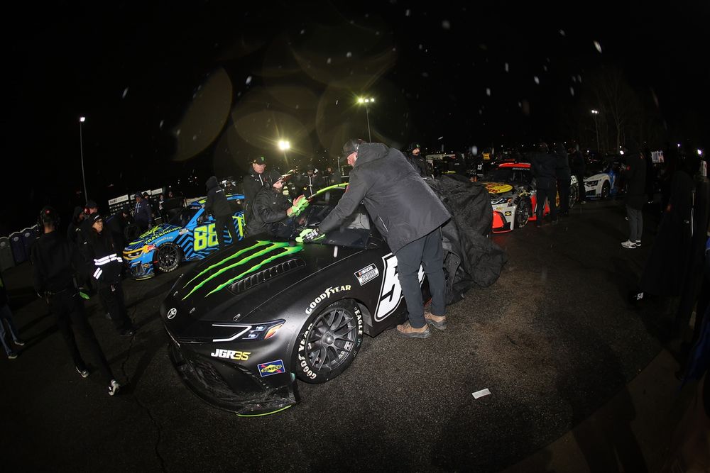 Garage area during halfway break