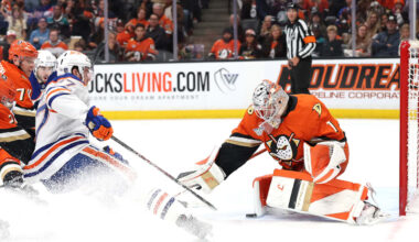 Dostal robs McDavid with the pad