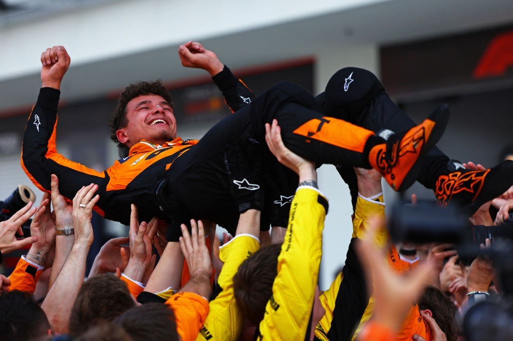 Norris took his maiden GP win in Miami in 2024, following a transformative changing including a new floor, sidepods and suspension for his McLaren.