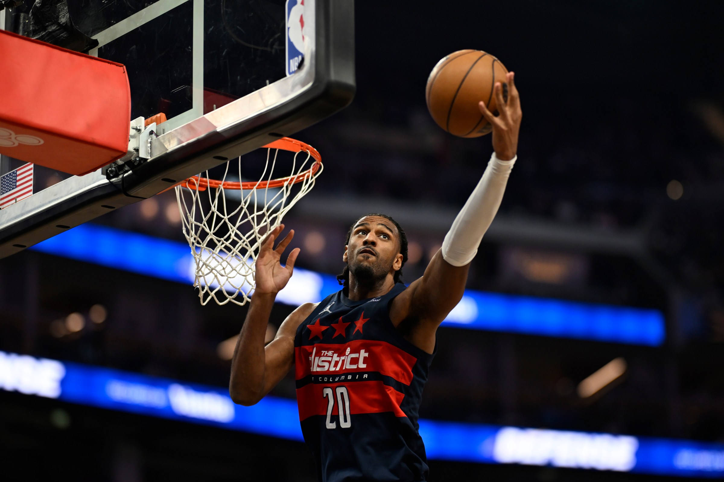 Wizards big man Alex Sarr was an excellent defender last season — something that should translate to postseason action.
