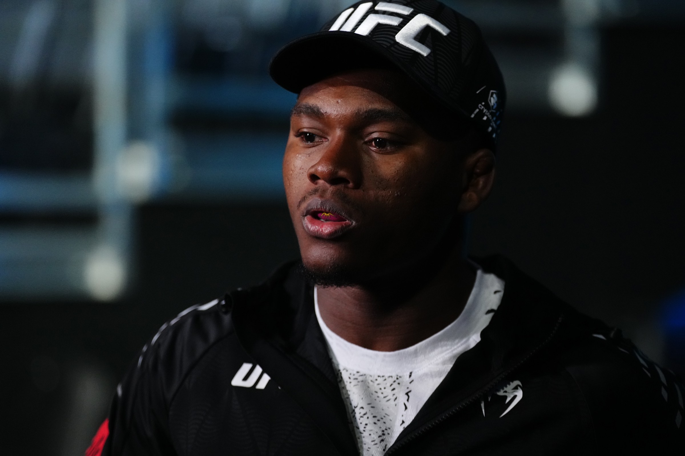 LAS VEGAS, NEVADA - APRIL 04: Dakota Hope prepares to face Kai Kamaka III in a lightweight fight during the UFC Fight Night event at Meta APEX on April 04, 2026 in Las Vegas, Nevada. (Photo by Jeff Bottari/Zuffa LLC)