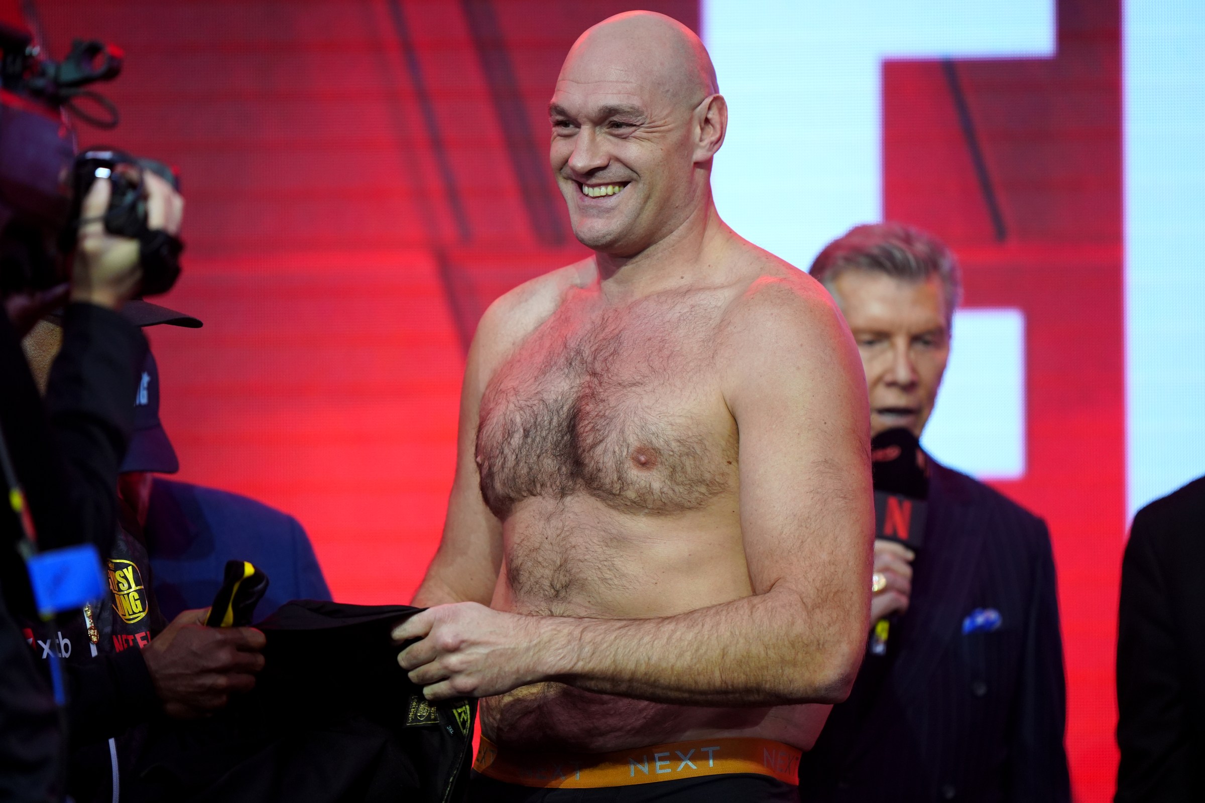 Tyson Fury during the Weigh In at The Pelligon, London. Picture date: Friday April 10, 2026. (Photo by Bradley Collyer/PA Images via Getty Images)