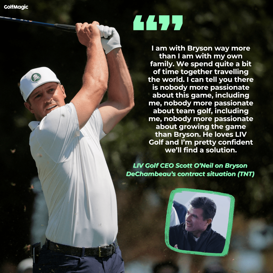 O'Neil provides latest on DeChambeau contract talks