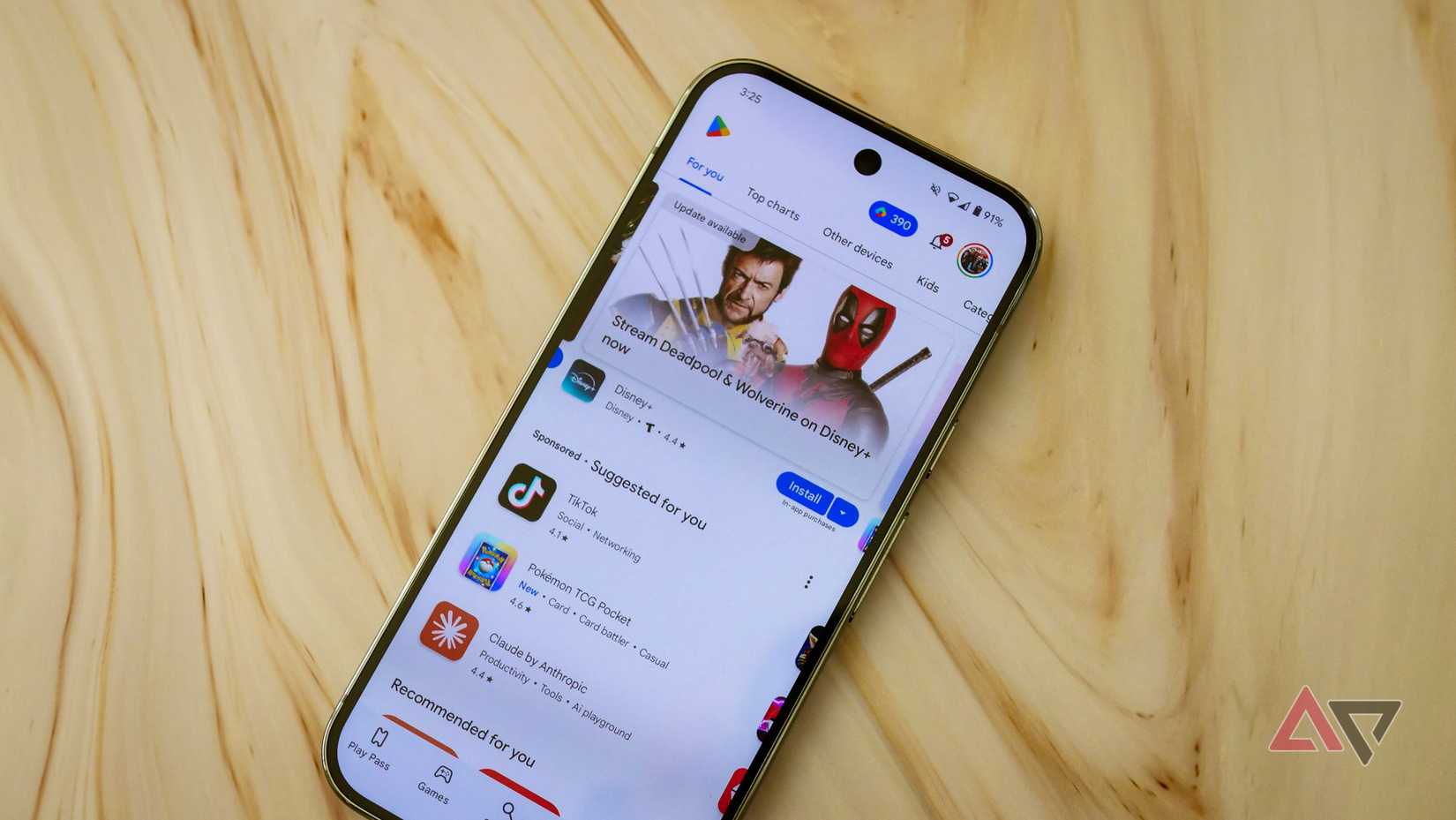 The Google Play Store on a Pixel 9 Pro.