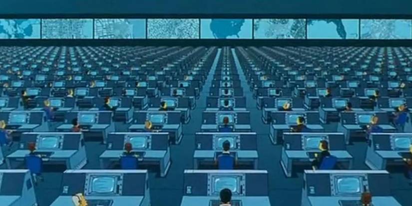 Government employees spying on citizens in The Simpsons