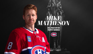 Mike Matheson selected as team candidate for the Bill Masterton Memorial Trophy