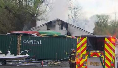 Building destroyed in active three-alarm fire at Toronto Humber Yacht Club – CP24