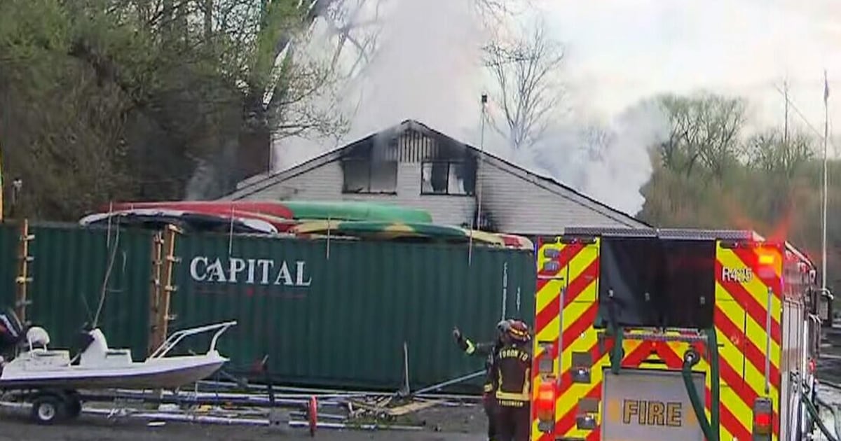 Building destroyed in active three-alarm fire at Toronto Humber Yacht Club – CP24