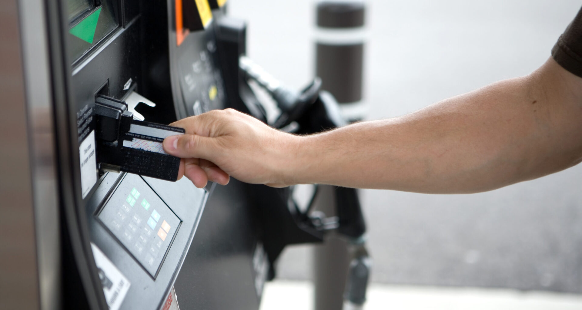 Police arresting a suspect at a Mississauga gas station, illustrating a fuel card fraud investigation.