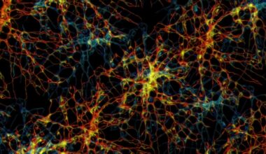Chaotic neural network creating colorful abstract connections and data streams