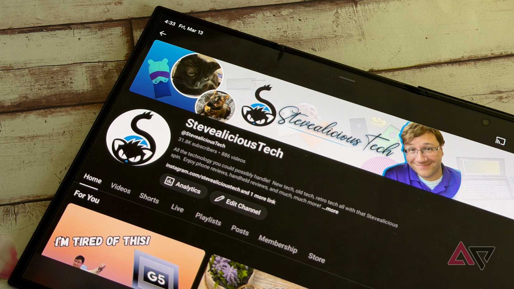 Samsung Galaxy Z TriFold showing YouTube