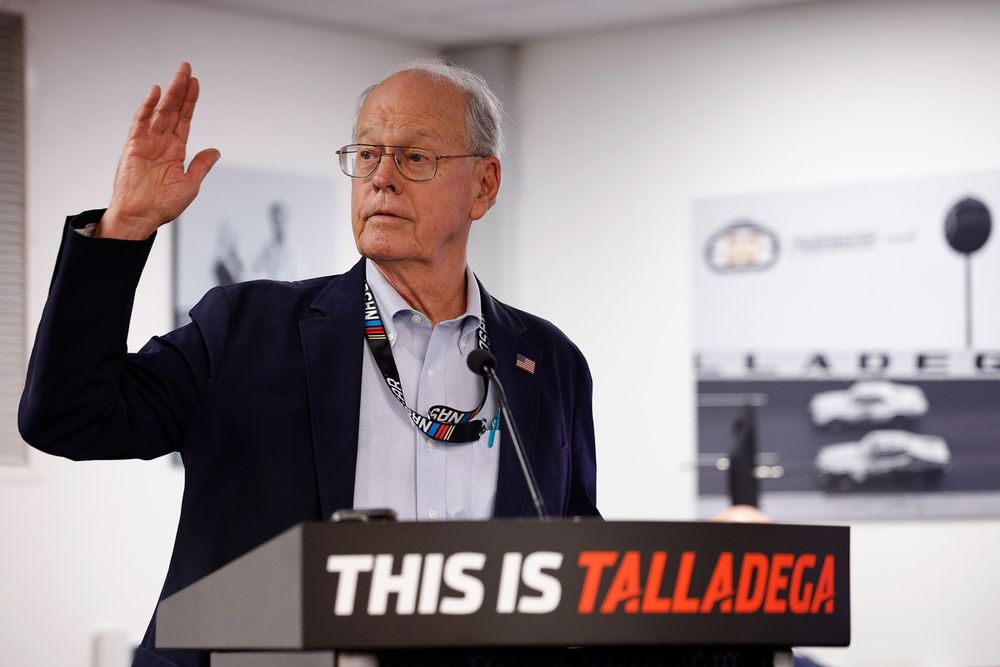  Jim France, NASCAR Chairman speaks to the media 