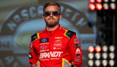 Feb 21, 2026; Auburn, Alabama, USA; Kentucky Wildcats guard Denzel Aberdeen (1) runs a play against the Auburn Tigers during the first half at Neville Arena. Mandatory Credit: John Reed-Imagn Images