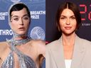 Katy Perry, left, attends the 11th Breakthrough Prize Ceremony at Barker Hangar on April 5, 2025 in Santa Monica, California. Ruby Rose attends the opening night of 