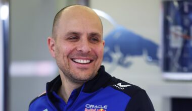 Gianpiero Lambiase, Head of Racing of Oracle Red Bull Racing looks on in the garage during day one of F1 Testing at Bahrain International Circuit on February 18, 2026 in Bahrain, Bahrain. (Photo by Mark Thompson/Getty Images) // Getty Images / Red Bull Content Pool //