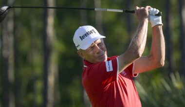 Bernhard Langer breaks his age again, shares lead at Senior PGA Championship