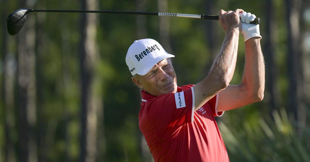Bernhard Langer breaks his age again, shares lead at Senior PGA Championship