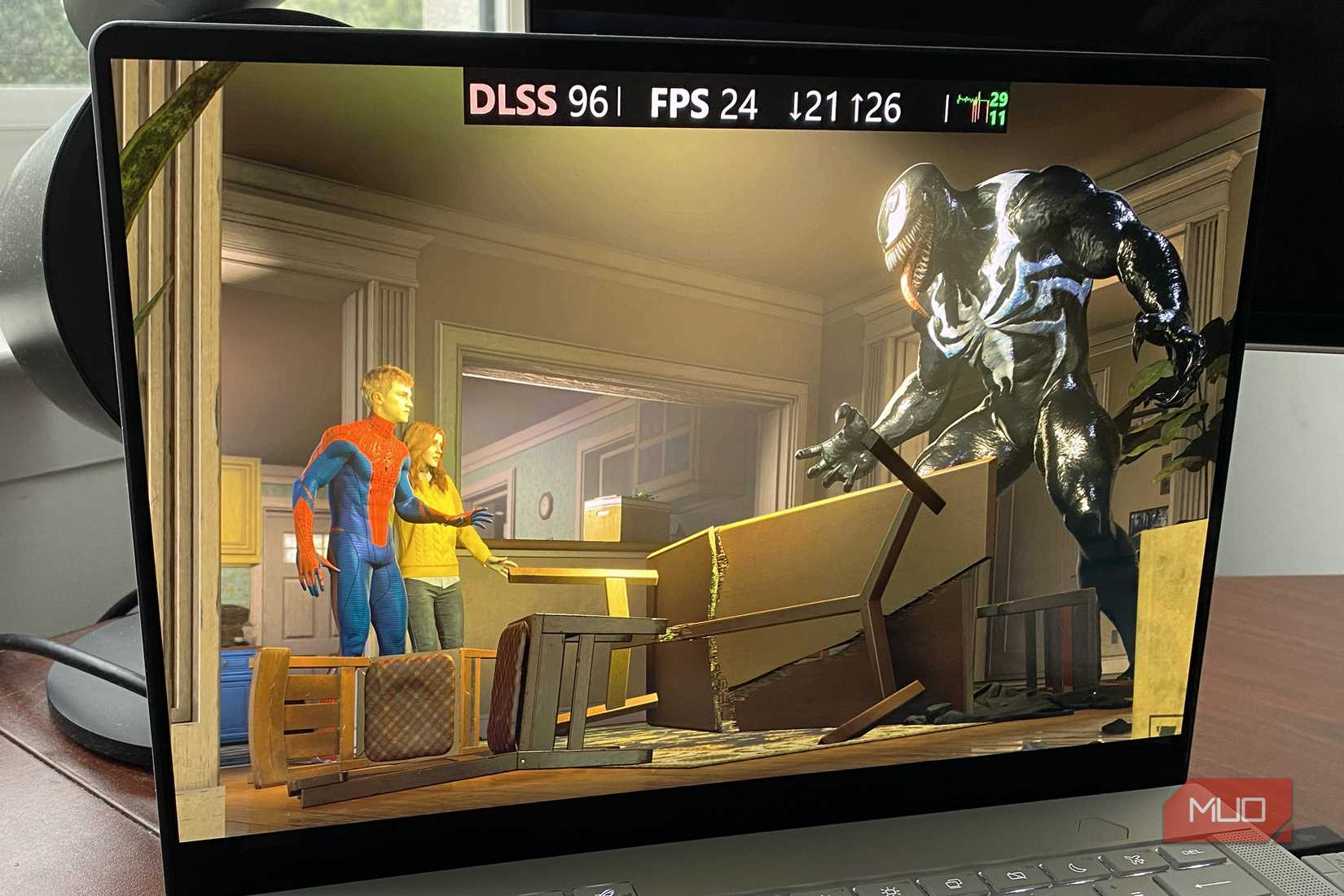 Spider-Man 2 on a gaming laptop