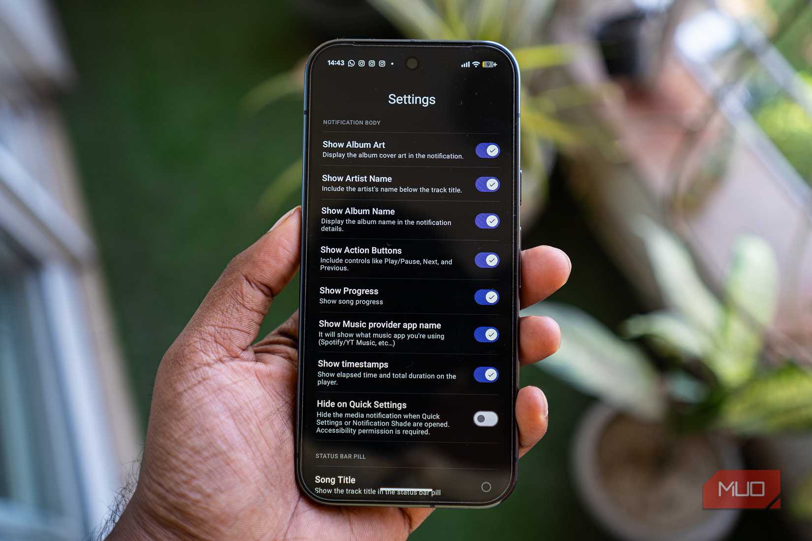 LiveMedia app settings on a Pixel 10 Pro