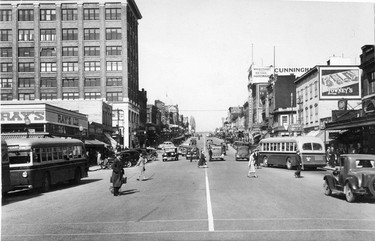 1939: New Westminster's Columbia Street, looking east.