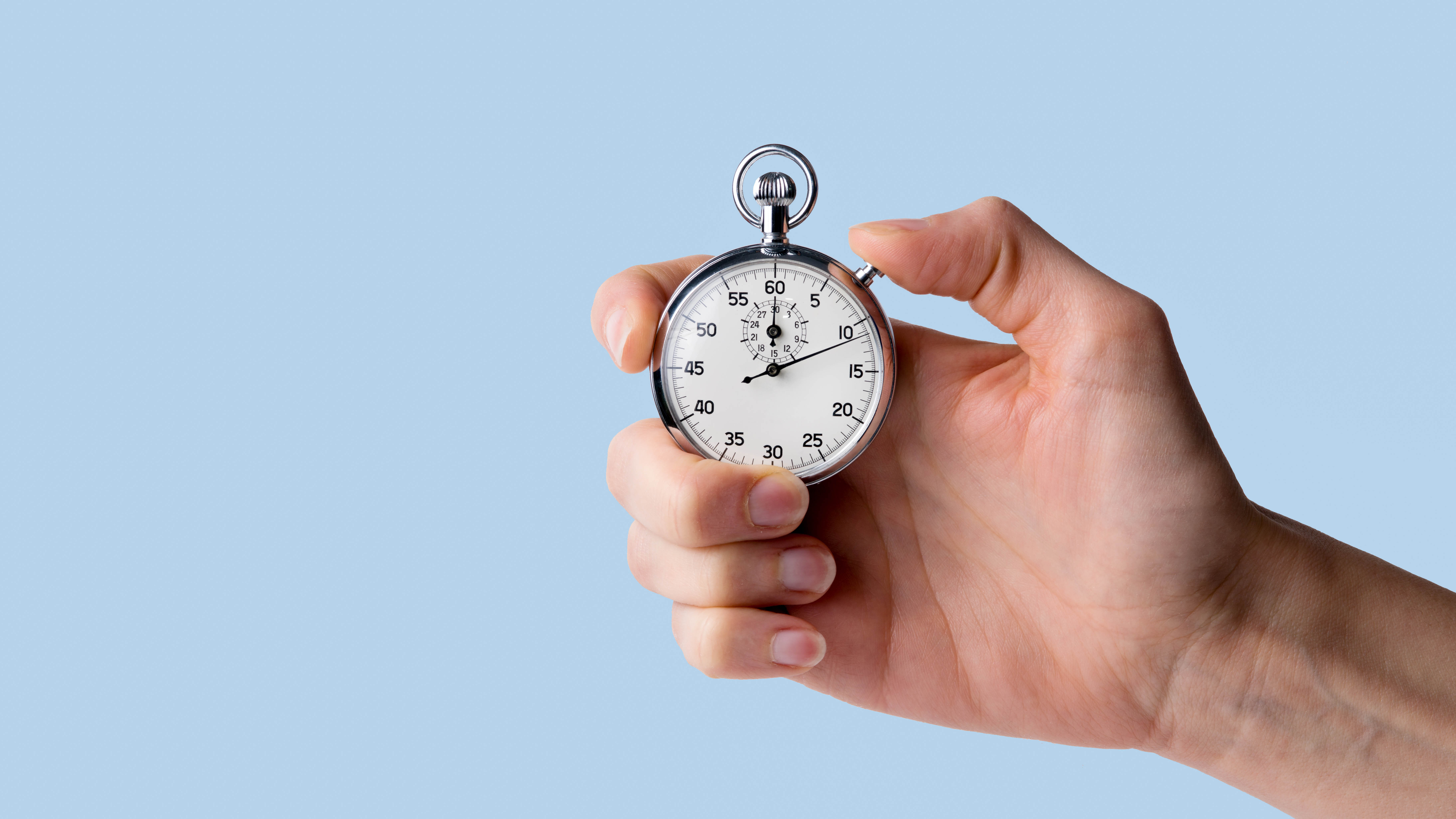 A timer in a hand