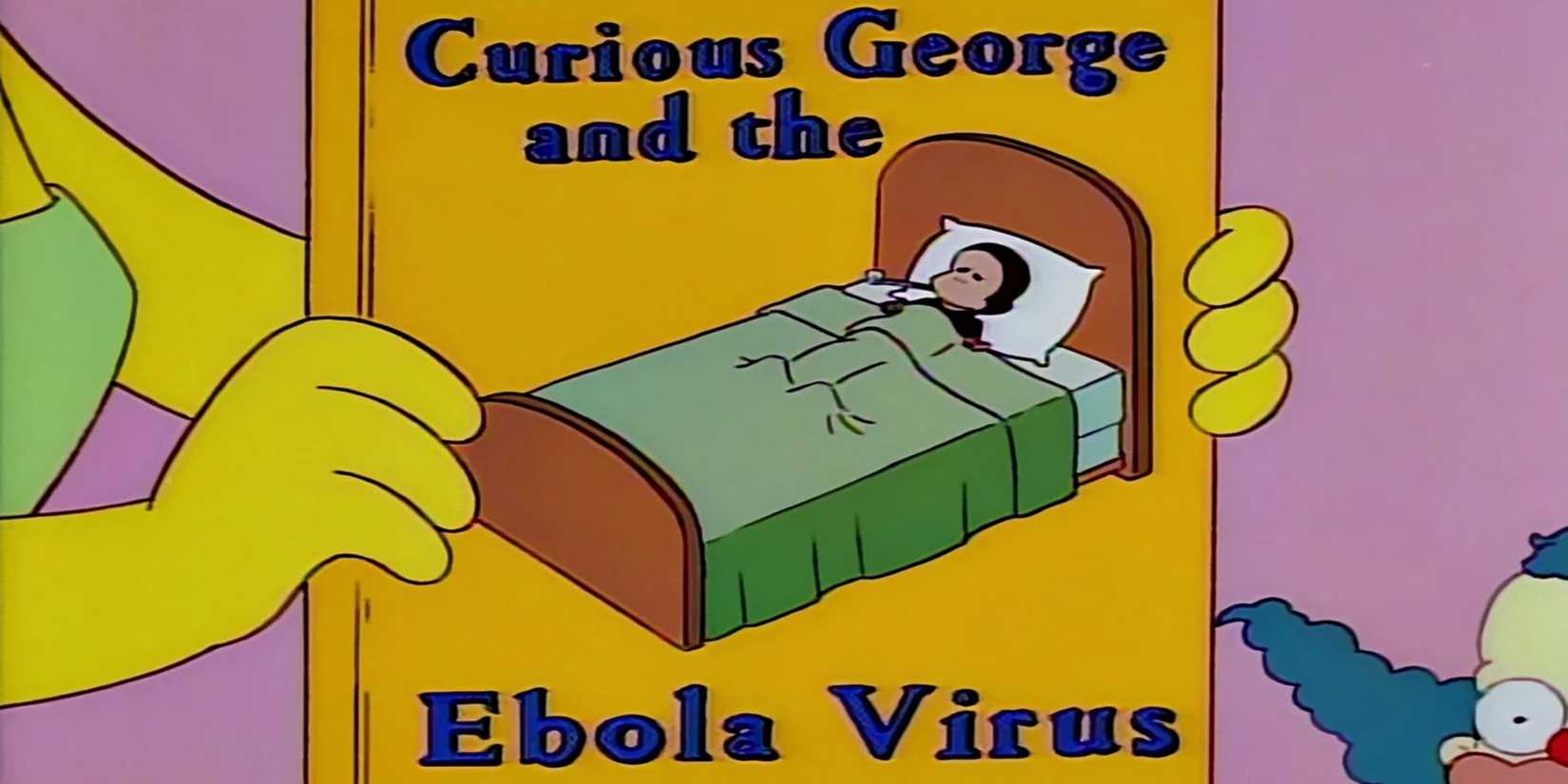 Marge holds a Curious George book in The Simpsons