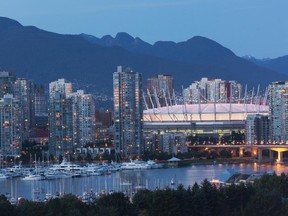 BC Place stadium against a mountain backdrop