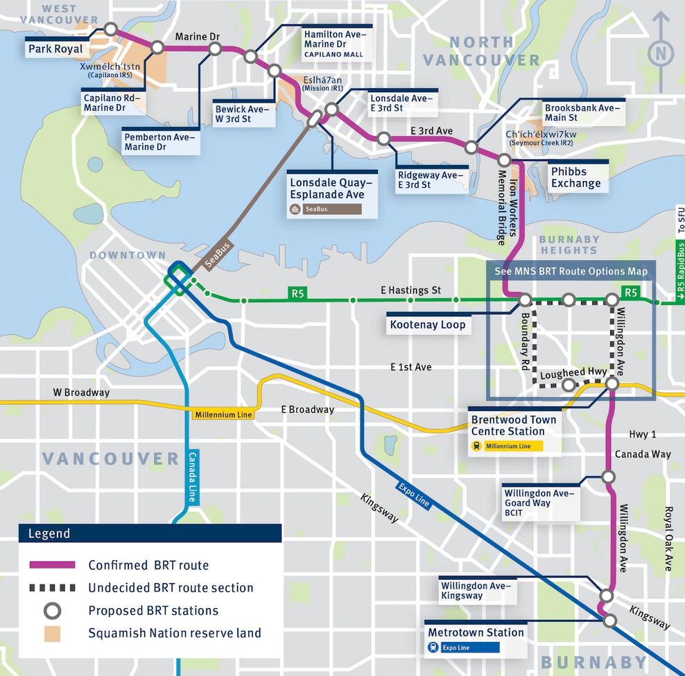metrotown-north shore brt translink