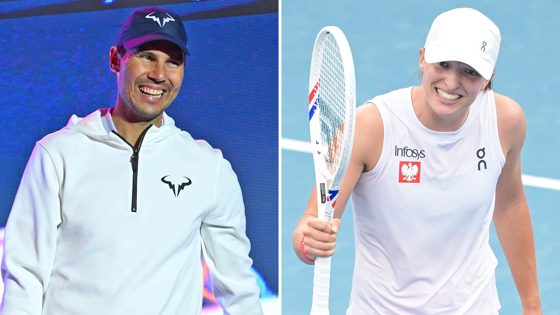 Rafael Nadal and Iga Swiatek are both former World No. 1s.