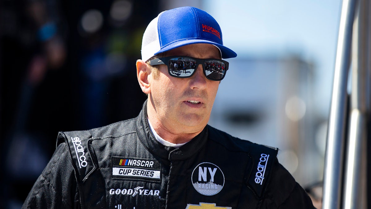 NASCAR Cup Series driver Greg Biffle driving a race car at Atlanta Motor Speedway