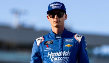 Feb 21, 2026; Auburn, Alabama, USA; Kentucky Wildcats guard Denzel Aberdeen (1) runs a play against the Auburn Tigers during the first half at Neville Arena. Mandatory Credit: John Reed-Imagn Images