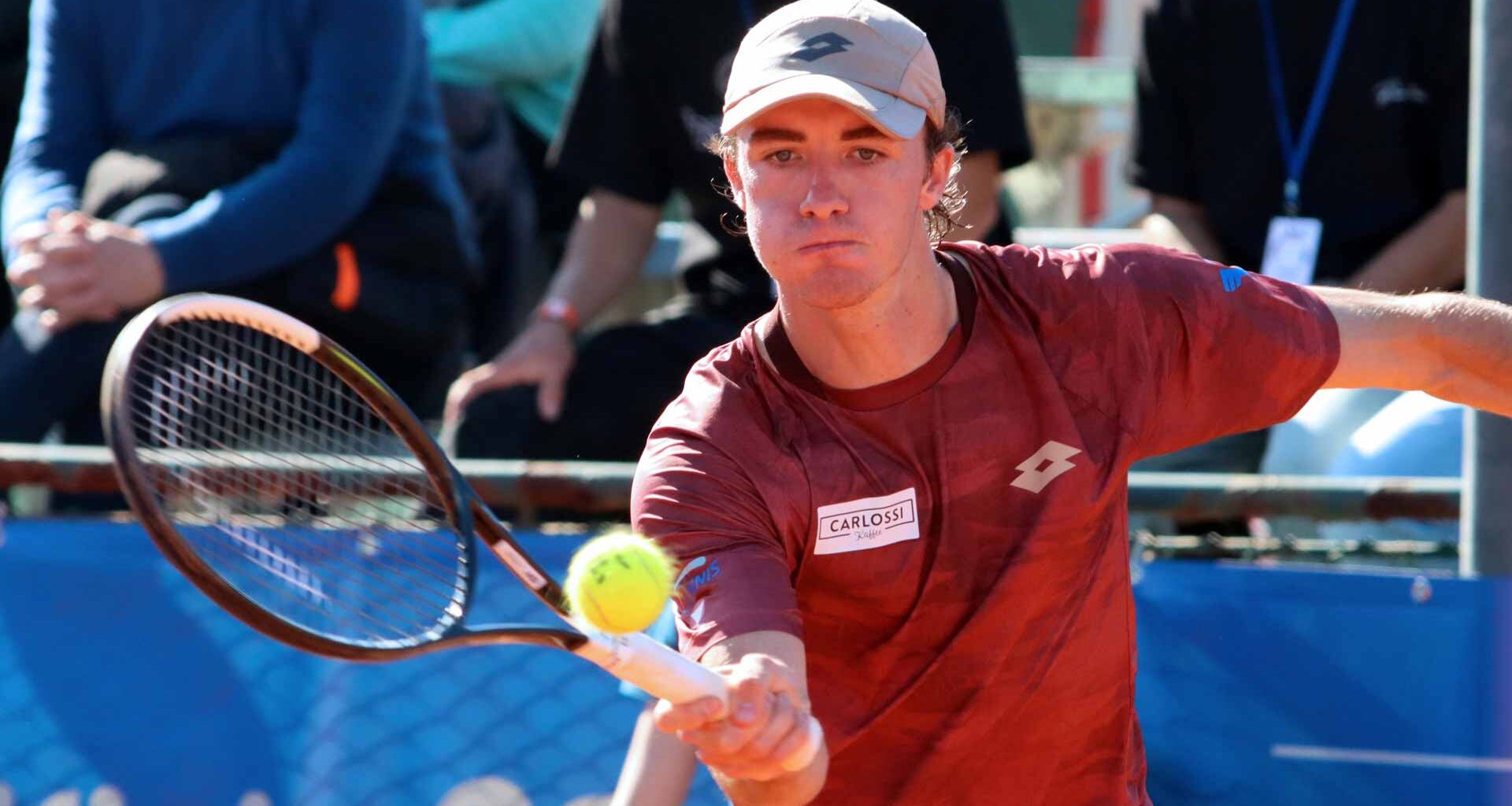 Lukas Neumayer during his title run at the ATP Challenger 75 event in Barletta, Italy.