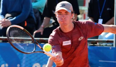 Lukas Neumayer during his title run at the ATP Challenger 75 event in Barletta, Italy.
