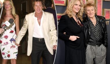 Rod Stewart wife Penny Lancaster says she deserves a medal for marriage to rock legend