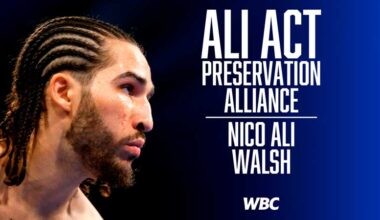 The WBC joins Nico Ali Walsh's statement regarding the Muhammad Ali Boxing Reform Act