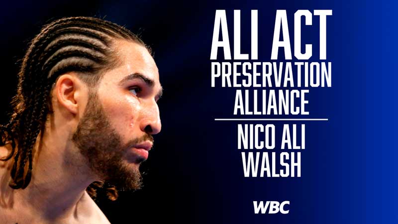 The WBC joins Nico Ali Walsh's statement regarding the Muhammad Ali Boxing Reform Act