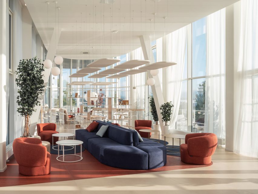 Interior view of housing block by Nicolas Laisné Architectes